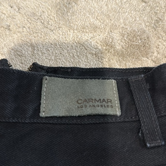 Carmar black denim black skirt.  Zip front accent-size 24- 00 - Picture 3 of 4